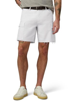 Joe's McArthur Raw Hem Cargo Shorts in White at Nordstrom, Size 29