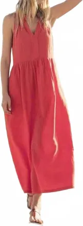 Dylan Cali Midi Dress In Chili