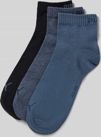 Puma Sneakersocken mit Logo im 3er-Pack in Anthrazit, Größe 39-42