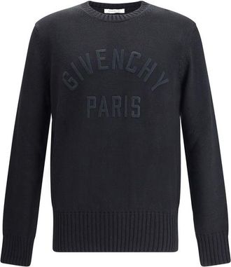 Givenchy Geperst Logo Katoenen Sweater