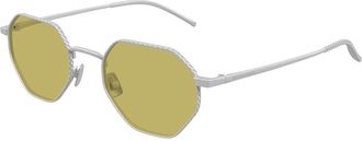 Bottega Veneta BV1471S 002 Mens Sunglasses Silver Size 51
