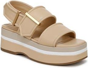 Franco Sarto Piper Slingback Platform Sandal in Beige at Nordstrom Rack, Size 7.5