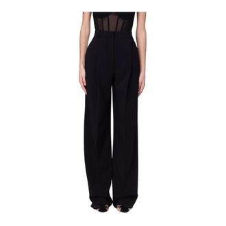 Elisabetta Franchi Dames, Broeken, Zwart, Maat: S