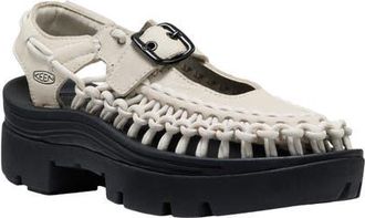 Keen Uneek Platform Mary Jane Sandal in Birch Smooth Leather at Nordstrom, Size 10