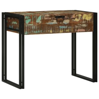 Berkfield Home Dressing Table 90x50x75 cm Solid Wood Reclaimed in Brown | Size: 90 x 50 x 75 cm