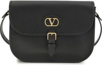 Valentino Garavani Black Calf Leather Bos Taurus Shoulder Mens Bag