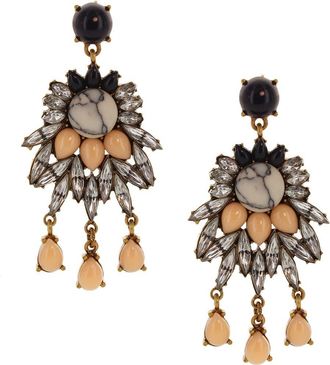 Olivia Welles Shea Stone Drop Earrings in Burnished Gold-Neutral at Nordstrom Rack
