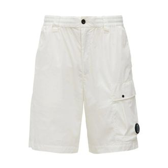 C.P. Company Casual Shorts, male, White, Size: 2XL Elasticated-waist Bermuda Shorts