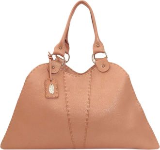 Fendi Pink Leather Tote Bag (Pre-Owned)