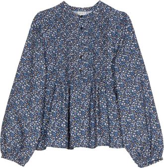 APOF Nea Bluse - Dames - Blouses - Blauw - L - Katoen - Overhemden