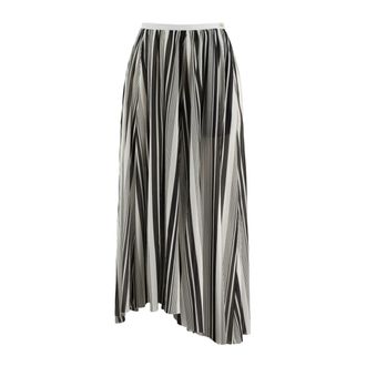 Philosophy di Lorenzo Serafini Long Asymmetrical Striped Skirt