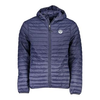 North Sails Blauwe Hoodie met Zakken en Logo - Heren - Winterjassen - Blauw - XL - Jassen