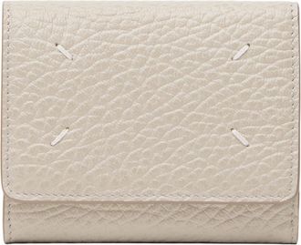Maison Margiela Textured Leather Wallet With Iconic Stitching