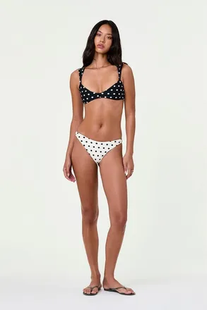 Nicholas Bridget Balconette Top in Black/ivory Polka Dot at Nordstrom, Size X-Small