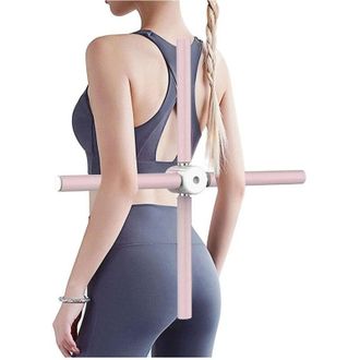 Trade Shop Trade Shop - Bastoncini Da Yoga Retrattili Strumento Allungamento Correttore Posturale Schiena