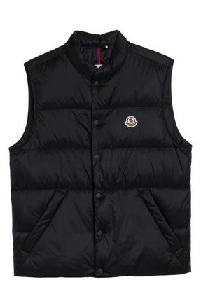 Moncler Tuquerouye Quilted Down Vest in Black at Nordstrom, Size 3