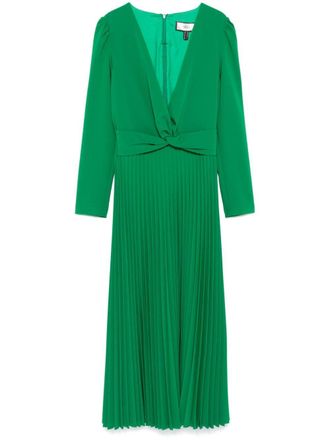 Nissa pleated midi dress - Green