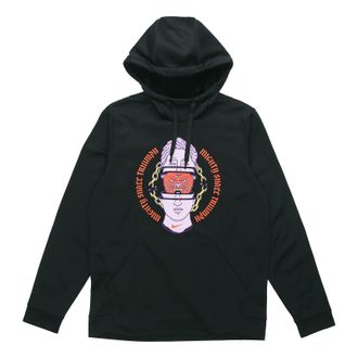 Nike Therma Abstract Pattern Pullover Training Fleece Lined Black CK4585-010