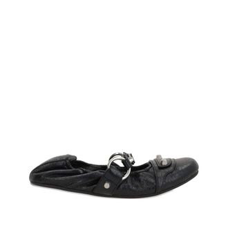 Balenciaga City Leather Ballet Flats