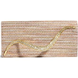 Alexis Bittar Crystal Curve Clutch in Sunset Blush at Nordstrom