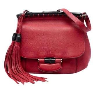 Gucci Pre-owned Nouveau Fringe - Dames - Pre-owned - Rood - Maat: ONE Size Leer