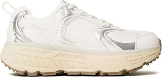 Twin-Set Fessura sneakers met metallic vlak - Wit