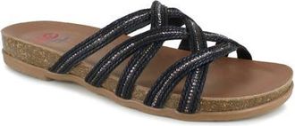 National Comfort Pontevedra Slide Sandal in Black Fabric at Nordstrom, Size 11Us
