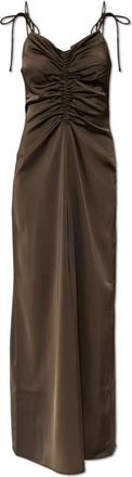 Rotate Rotate Birger Christensen, Kleedjes, Dames, Groen, XS, Polyester, Satin Slip Dress
