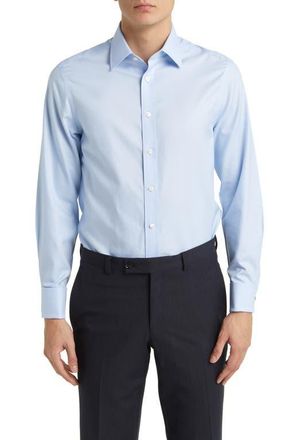 CHARLES TYRWHITT Non-Iron Twill Shirt in Sky Blue at Nordstrom, Size 17.5