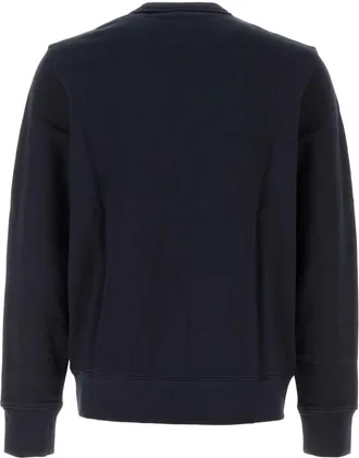 HUGO BOSS Cotton Crew-Neck Sweatshirt - Navy