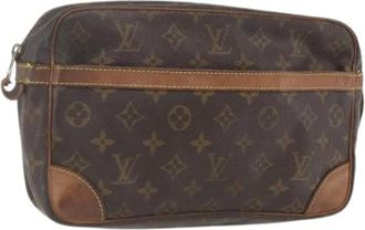 Louis Vuitton Pre-owned Clutches, female, Brown, Size: ONE SIZE Pre-owned Canvas Clutch