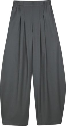 Cortana Wijde Plooibroek - Dames - Broeken - Blauw - S - Wol - Broeken