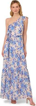 Adrianna Papell Womens Satin Stripe Ankle Dress - Multicolour - Size 18 UK