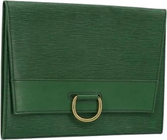 Louis Vuitton Pre-owned Clutches, female, Green, Size: ONE SIZE Pre-owned Epi Leather Clutch Bag