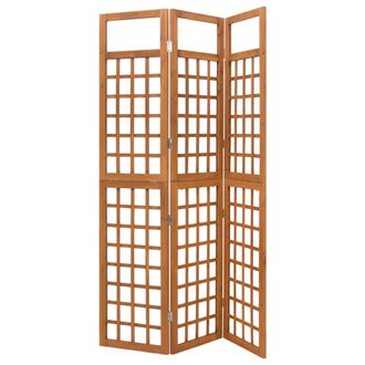 vidaXL Vidaxl - Biombo/enrejado De 3 Paneles Madera Maciza Abeto 121x180,5 Cm