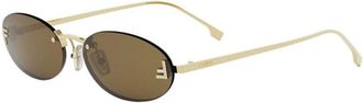 Fendi FE4075US 30J Womens Sunglasses Gold Size 54