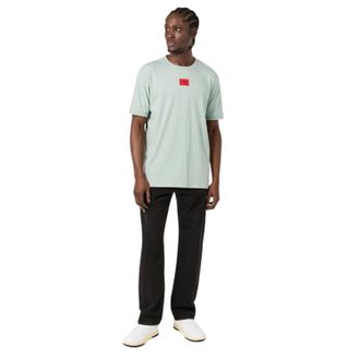 HUGO BOSS Hugo Diragolino T-shirt voor heren met logo op de borst (Lichtgroen)