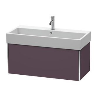 Duravit Duravit Xsquare Vanity Unidad De Pared 98.4x 46.0 Cm, 1 Extra&iacute;ble, Para Lavabo Vero Air 235010, Color (frente/cuerpo): Berenjena Seda Laca Mate - Xs40