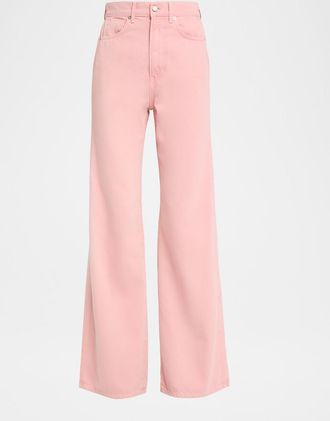 Veronica Beard Taylor High-Rise Wide-Leg Jeans