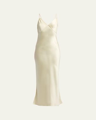 The Row Barika Maxi Slip Silk Dress