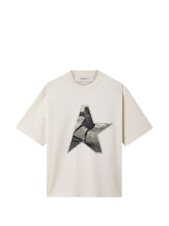 Golden Goose Journey Ws Boxy T Shirt Gauze Cotton Jersey With Print
