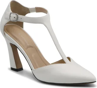 Adrienne Vittadini Narvis T-Strap Pump in White at Nordstrom Rack, Size 8.5