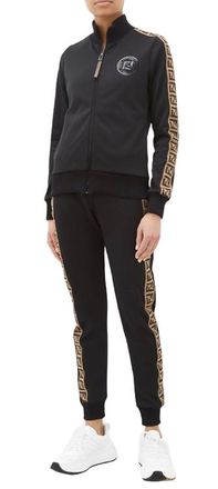 Fendi FF Side-stripe Black Track Jacket & Pants Size S