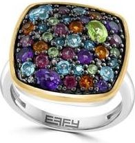 Effy Two-Tone Semiprecious Stone Ring in Silver at Nordstrom Rack, Size 7