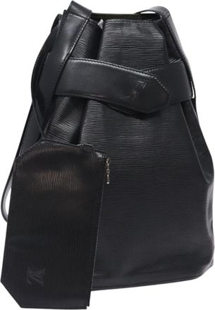 Louis Vuitton Vintage Sac Depaule Handbag Epi Leather Black Leather Bag (Pre-Owned)