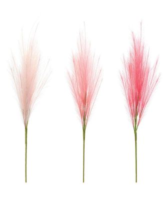 Melrose International Set Of 3 Assorted Pink Plume Spray