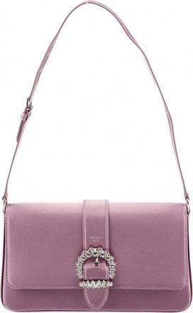 Jimmy Choo London Womens Cheri Crystal Embellished Satin Shoulder Bag In Mauve