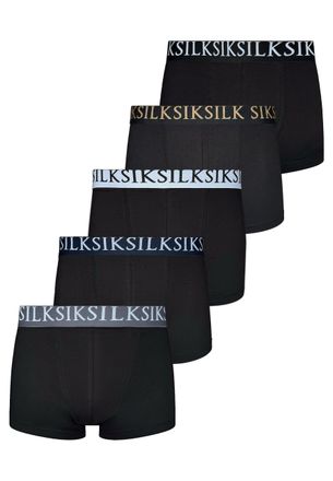 Siksilk Mens Black Pack of 5 Boxer Shorts XXL