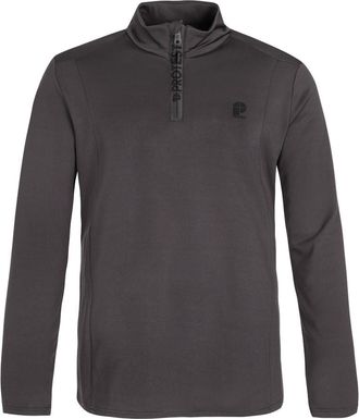 Protest Stehkragenpullover PROTEST Fleecepullover REWILL, Herren, Gr. XXL, grau (deep grau), Obermaterial: 92% Polyester PES. 8% Elasthan EL., Pullover Stehkr