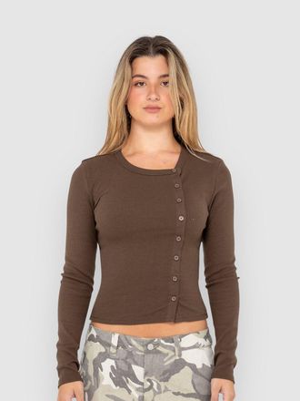 Rusty Button Up T-Shirt bruin